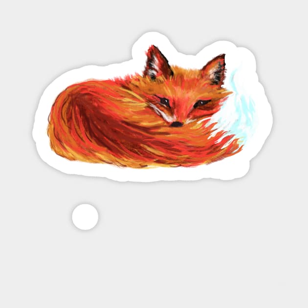 Let Sleeping Foxes lie Sticker by RavensLanding